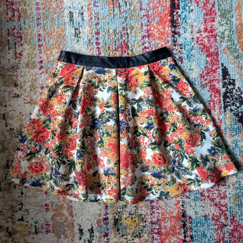 Vintage Floral Mini Skirt